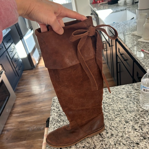 Frye Celia over-the-knee Leather boots in brown size 6.5 - Picture 13 of 16
